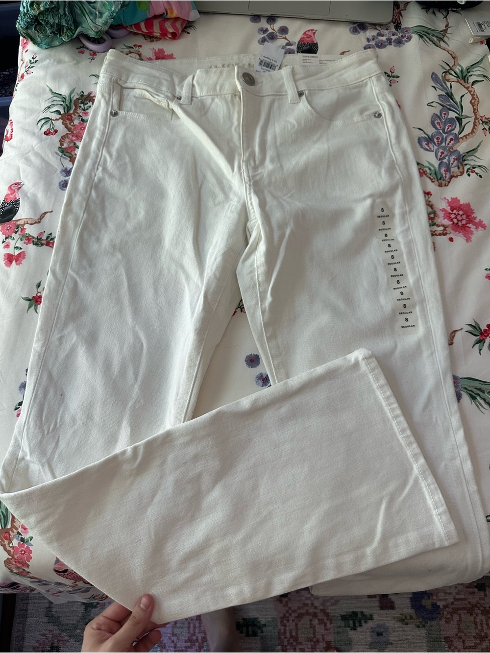 American Eagle Outfitters White Skinny Kick Stretch Jeans - 8, NWT